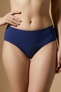 Zivame Full Coverage Medium Rise Hipster Panty (Pack of 3) - Bluedepth — thumbnail 2